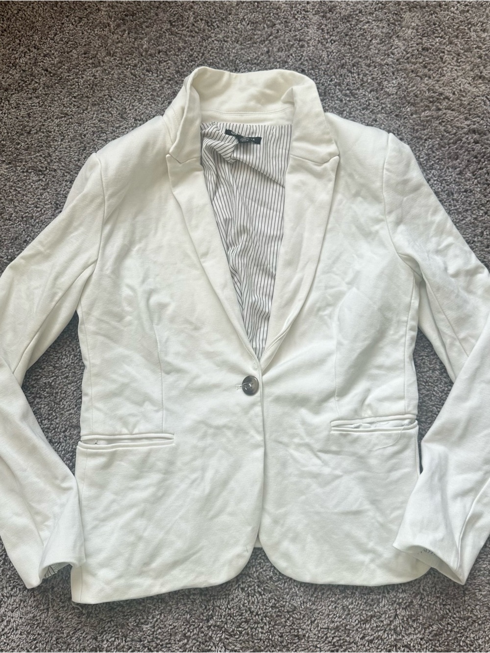Versona Women's Off-White Single-Button Blazer